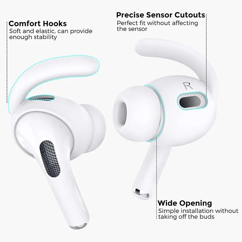 Ear Pads For Airpods Pro2 Wireless Bluetooth For iphone Earphones Cushions Silicone Ear Caps Case Earpads Eartips 2pcs/pair