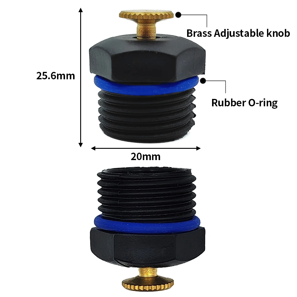 WUJIE 5PCS 20mm Adjustable Watering Sprinkler 1/2'' Thread Spray Nozzle Garden Lawn Drip Irrigation System Kit Home Garden Tools