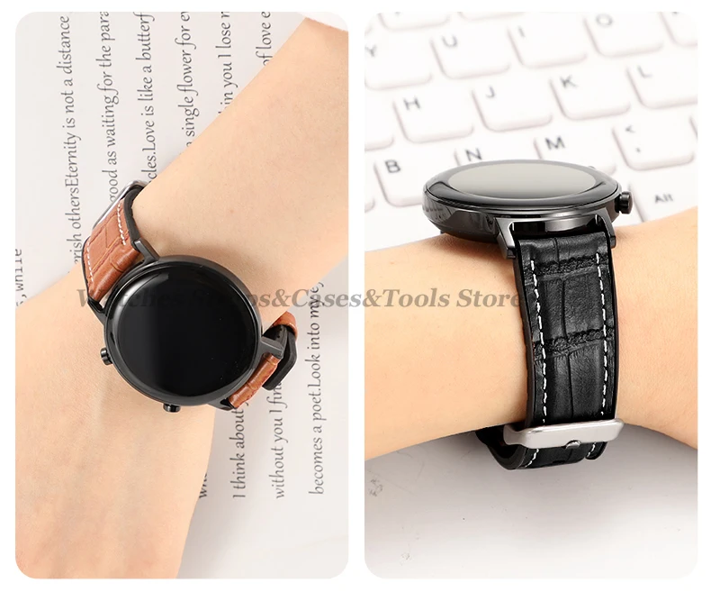 Silicone Leather Wrist Band for Huawei Watch GT2 GT3 42mm 46mm Strap Bracelet for Samsung Galaxy Watch3/4 18 20mm 22mm Watchband