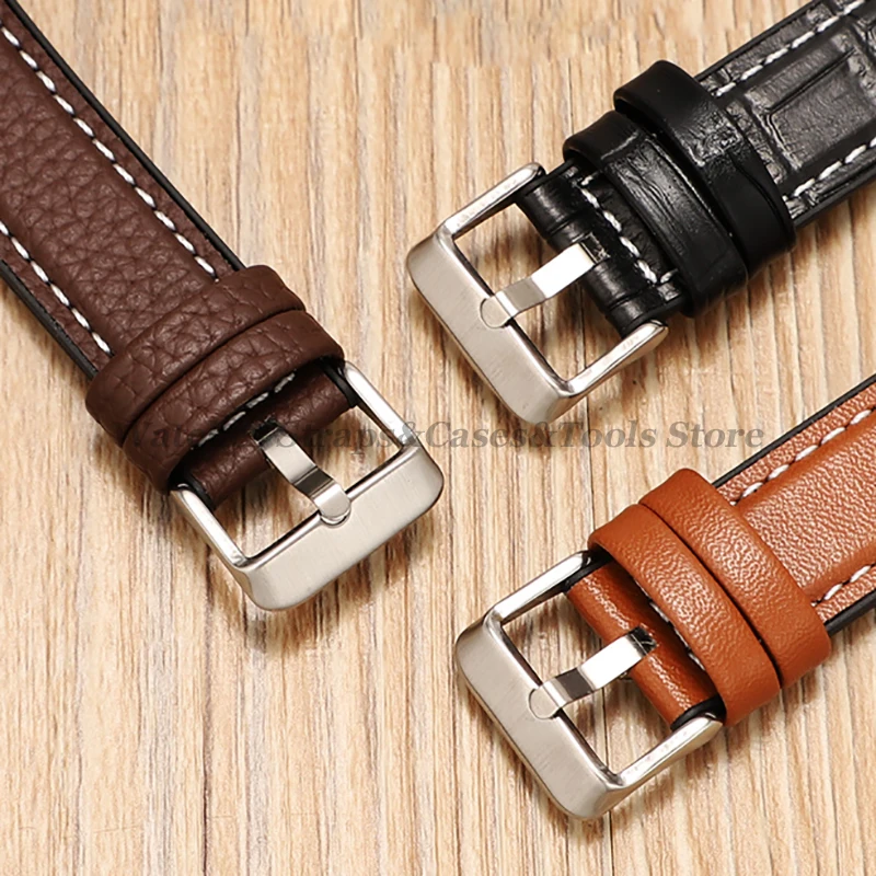 Silicone Leather Wrist Band for Huawei Watch GT2 GT3 42mm 46mm Strap Bracelet for Samsung Galaxy Watch3/4 18 20mm 22mm Watchband