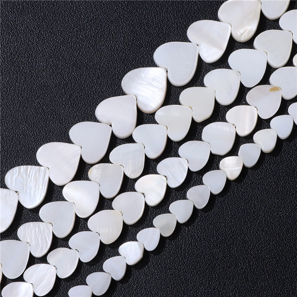 Wholesale Love Heart Star Shell Beads Natural Mother of Pearl Loose Beads for Jewelry Making DIY Charm Bracelet Necklace Earring