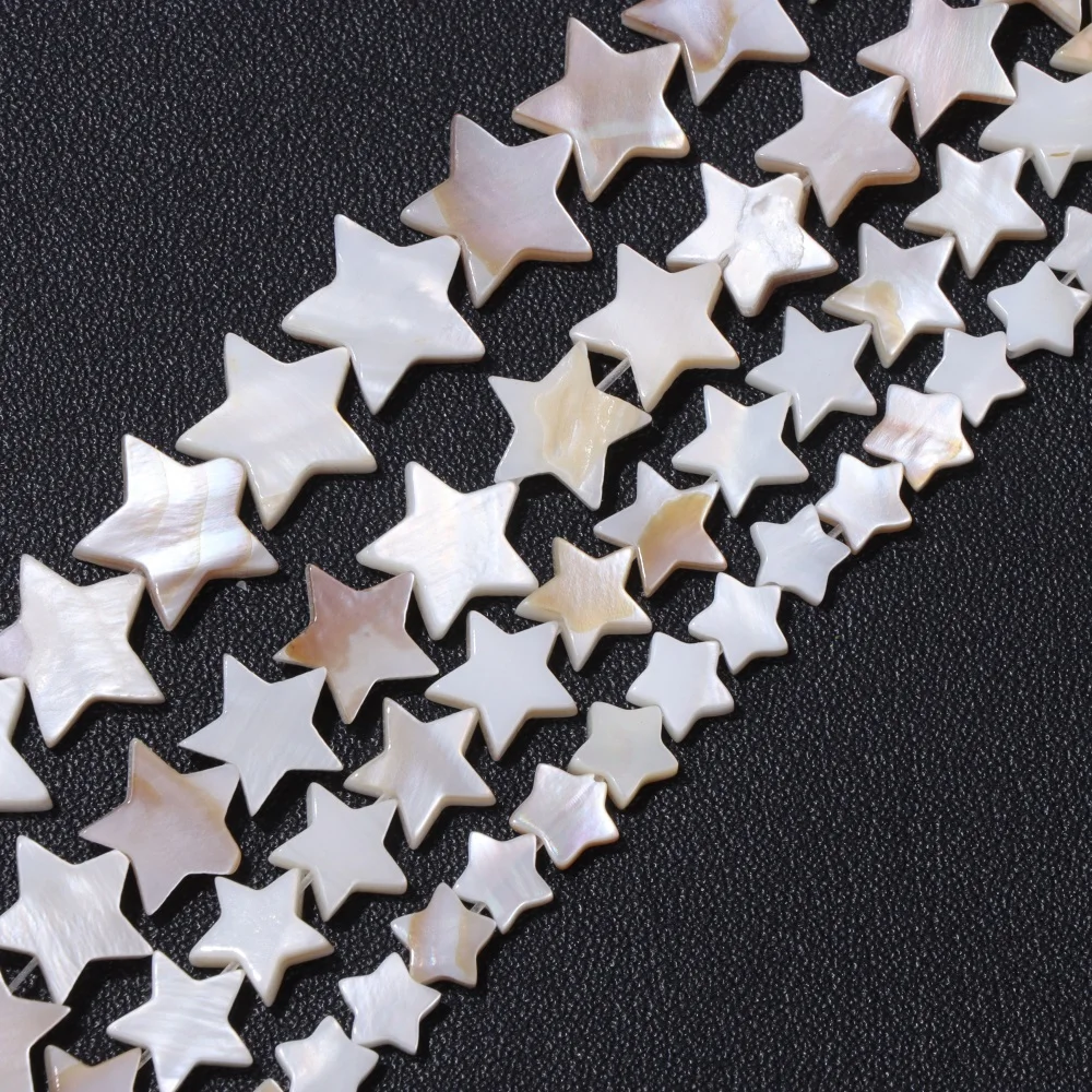 Wholesale Love Heart Star Shell Beads Natural Mother of Pearl Loose Beads for Jewelry Making DIY Charm Bracelet Necklace Earring