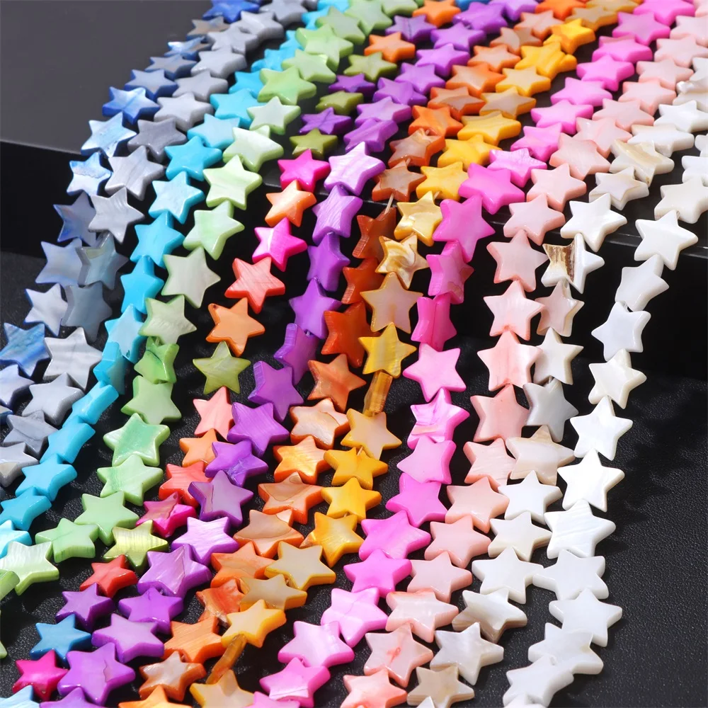 Wholesale Love Heart Star Shell Beads Natural Mother of Pearl Loose Beads for Jewelry Making DIY Charm Bracelet Necklace Earring