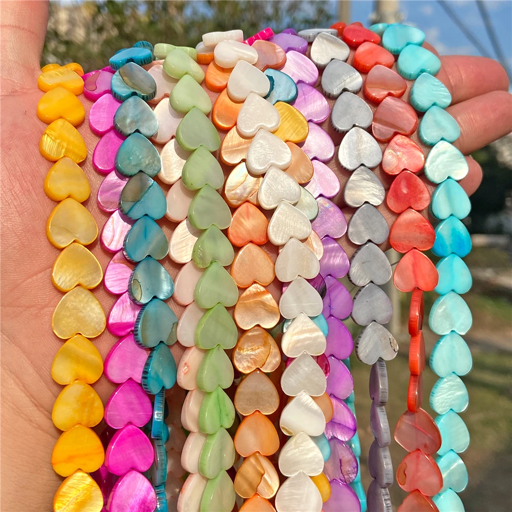 Wholesale Love Heart Star Shell Beads Natural Mother of Pearl Loose Beads for Jewelry Making DIY Charm Bracelet Necklace Earring
