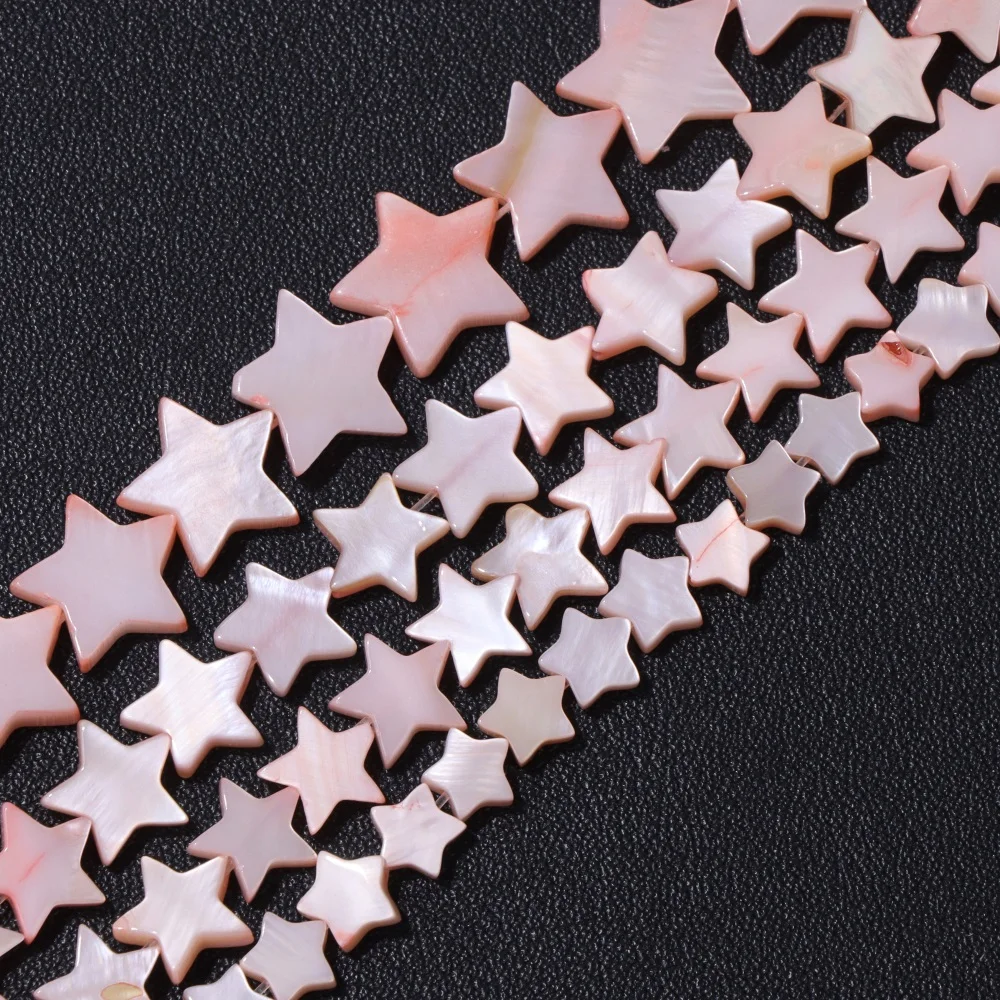 Wholesale Love Heart Star Shell Beads Natural Mother of Pearl Loose Beads for Jewelry Making DIY Charm Bracelet Necklace Earring