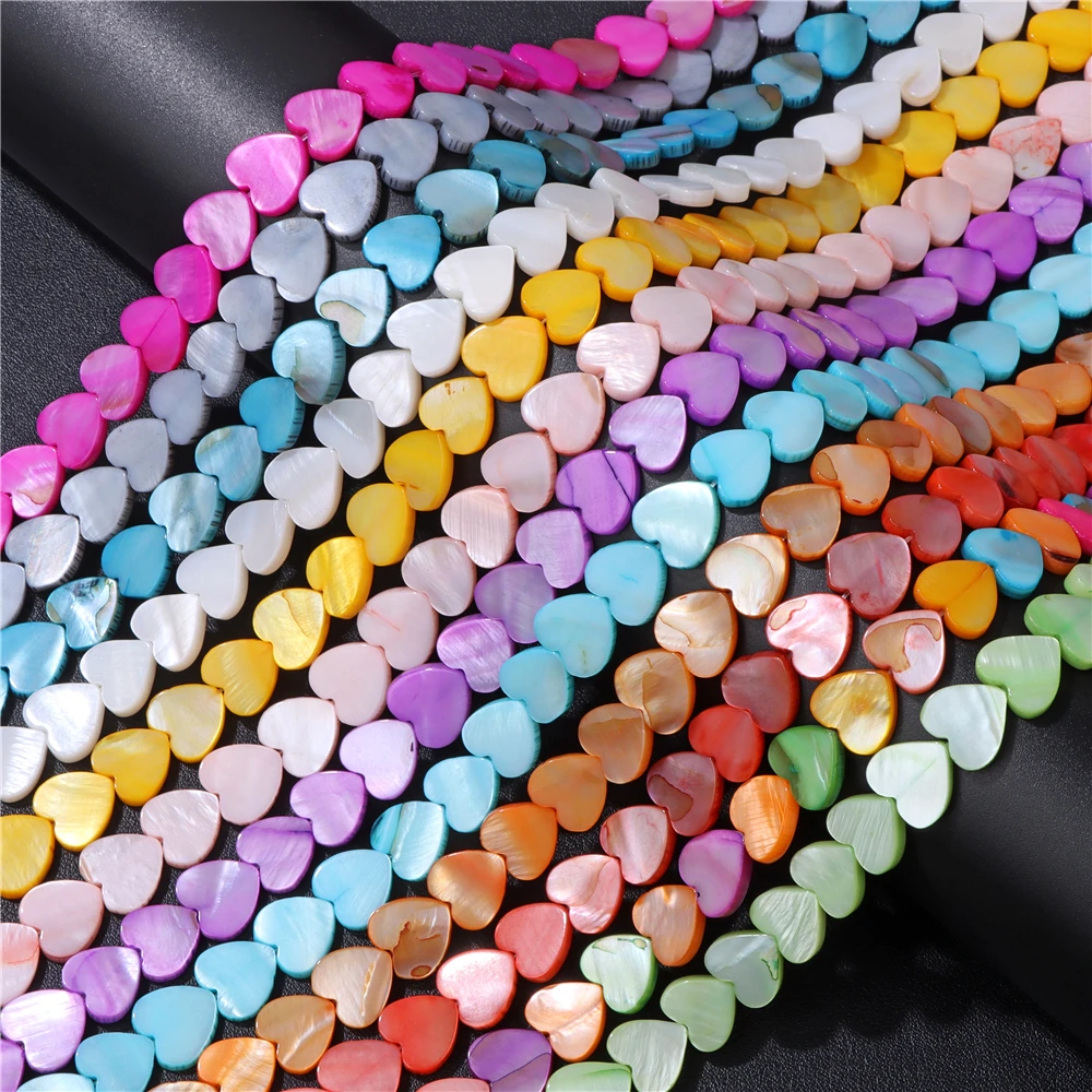 Wholesale Love Heart Star Shell Beads Natural Mother of Pearl Loose Beads for Jewelry Making DIY Charm Bracelet Necklace Earring