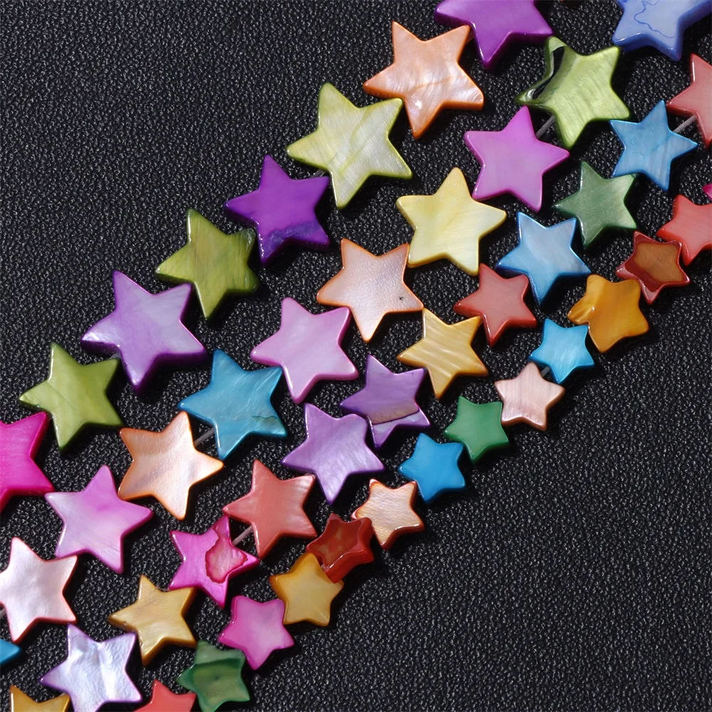 Wholesale Love Heart Star Shell Beads Natural Mother of Pearl Loose Beads for Jewelry Making DIY Charm Bracelet Necklace Earring