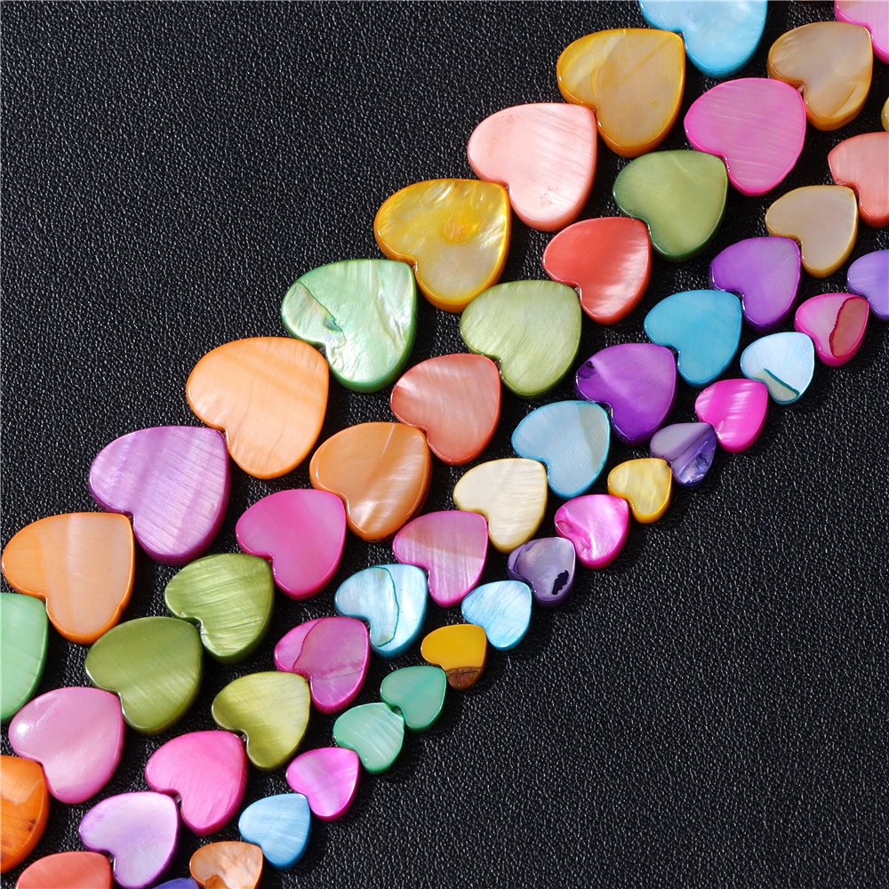 Wholesale Love Heart Star Shell Beads Natural Mother of Pearl Loose Beads for Jewelry Making DIY Charm Bracelet Necklace Earring