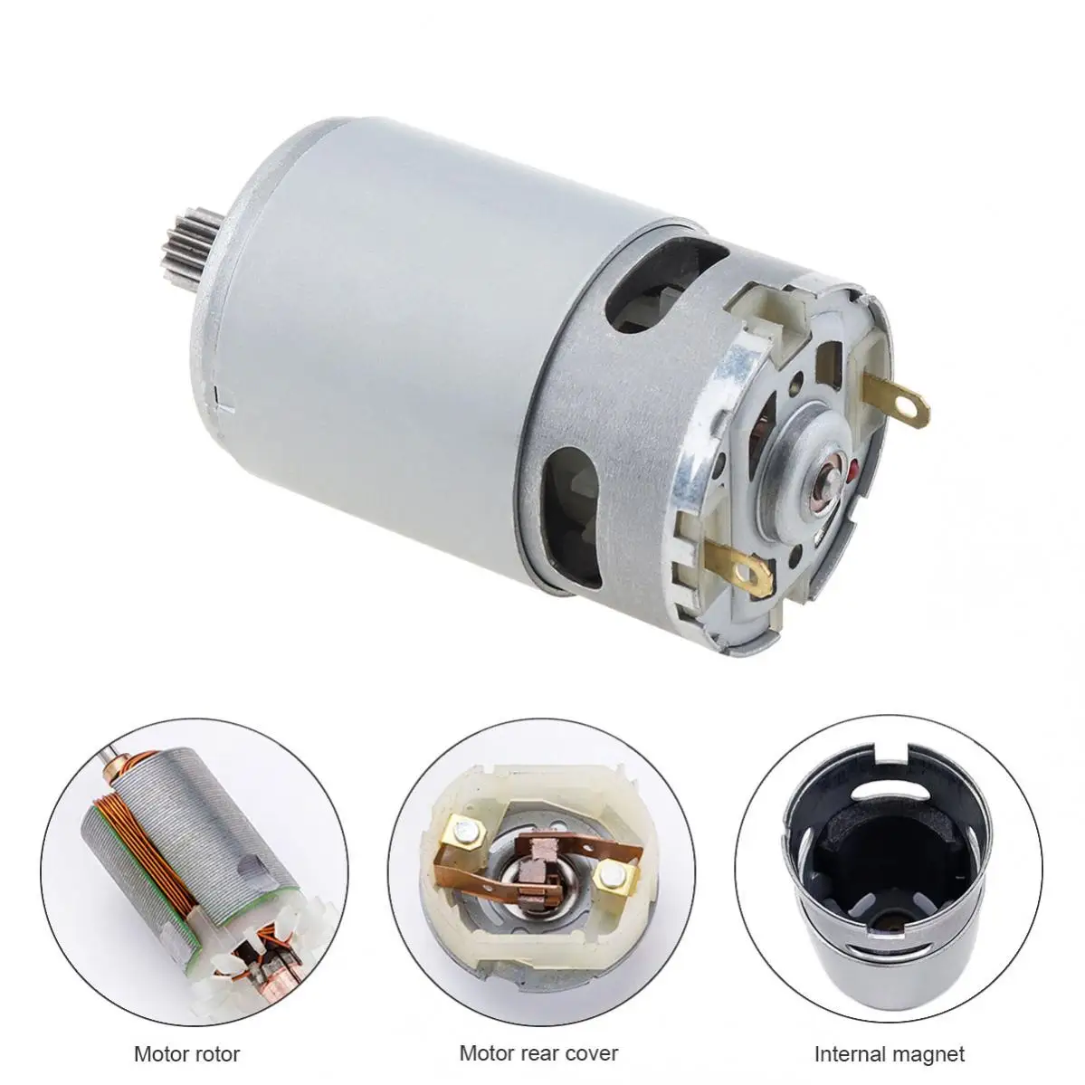 RS550 DC Motor 8.2mm 14 Teeth Gear Micro Motor RS 550 21V 28000RPM Electric Saw Motor for Mini Rechargeable Hand Saw