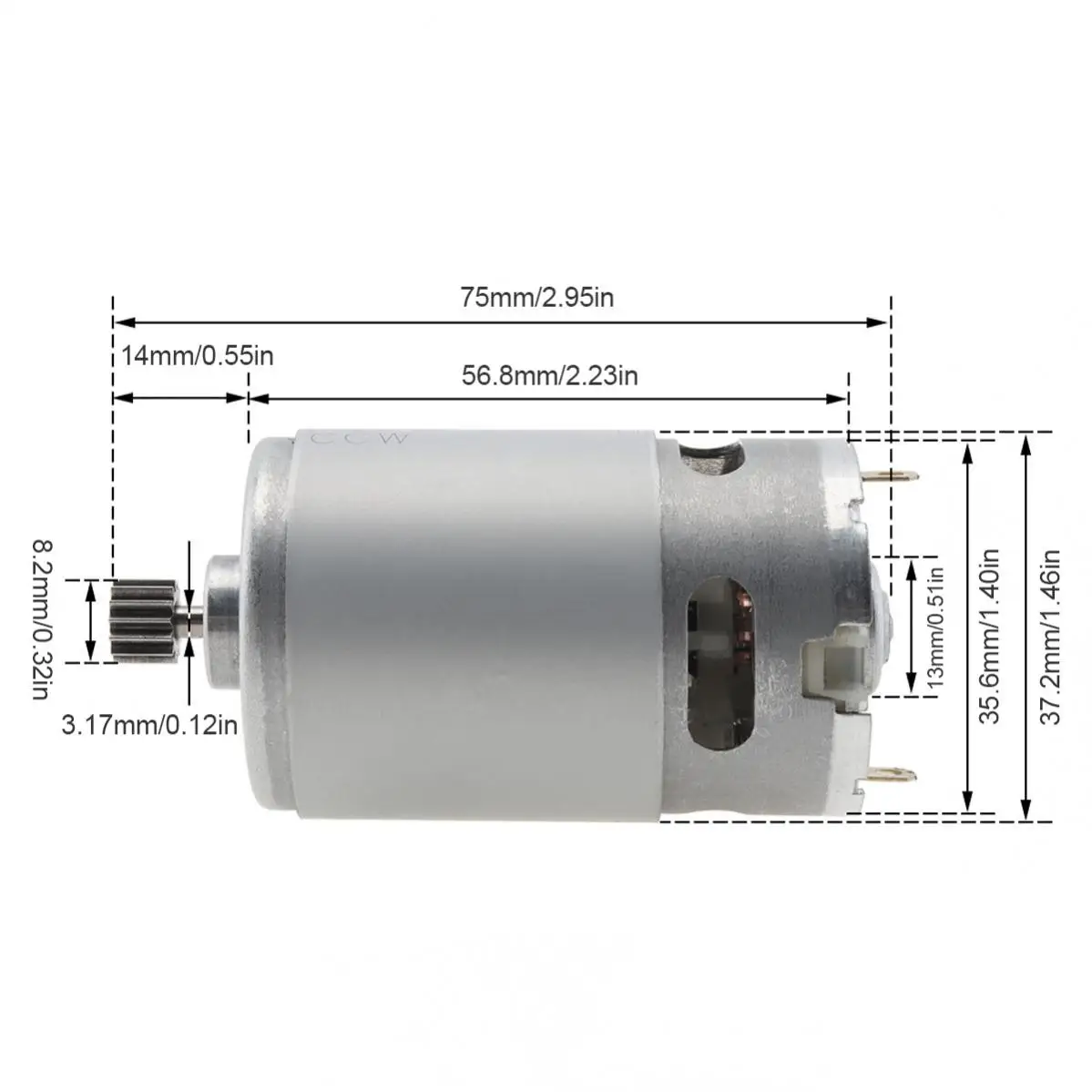 RS550 DC Motor 8.2mm 14 Teeth Gear Micro Motor RS 550 21V 28000RPM Electric Saw Motor for Mini Rechargeable Hand Saw