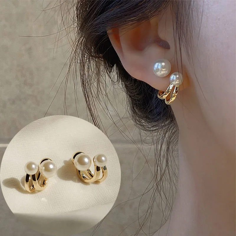 Temperament Retro Black Pearl Ball Drop Earrings for Women Luxury Design Elegant Crystal Dangle Earring Goth Jewelry Pendientes