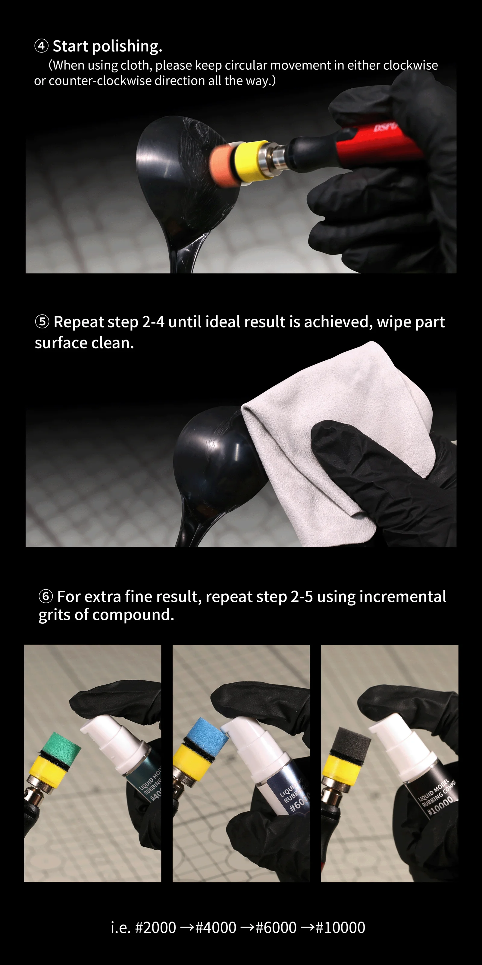 DSPIAE LM-10 #2000~#10000 Polishing Compound Grind Cream for Model Making