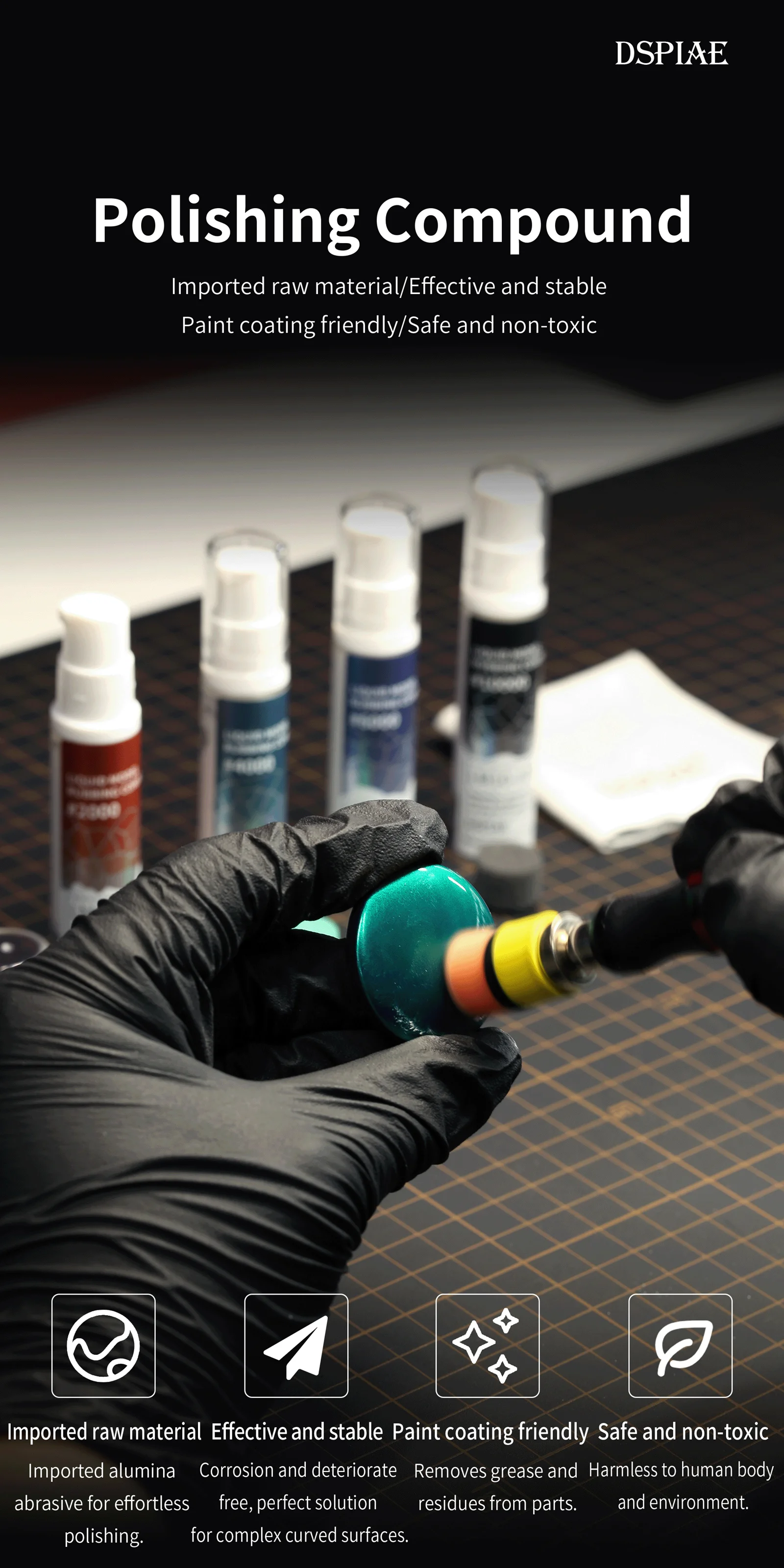 DSPIAE LM-10 #2000~#10000 Polishing Compound Grind Cream for Model Making