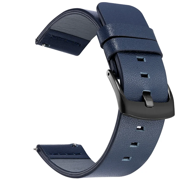 20mm 22mm Leather Band for Samsung Galaxy Watch 7 6 5 4 5Pro 6Classic 18mm 24mm High Quality Strap for Huawei Watch GT5 Pro 46mm