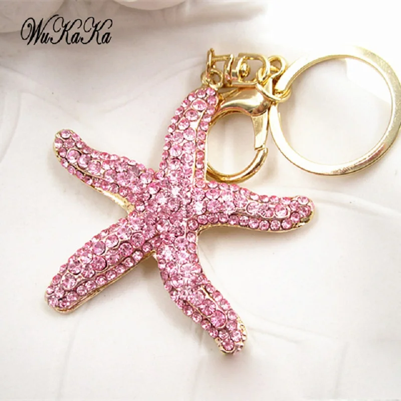 Fashion Alloy Keychain with Big water-drop Rhinestone Cartoon Pumpkin Carriage Keychain Golden Carriage Pendant Female Bag Acces