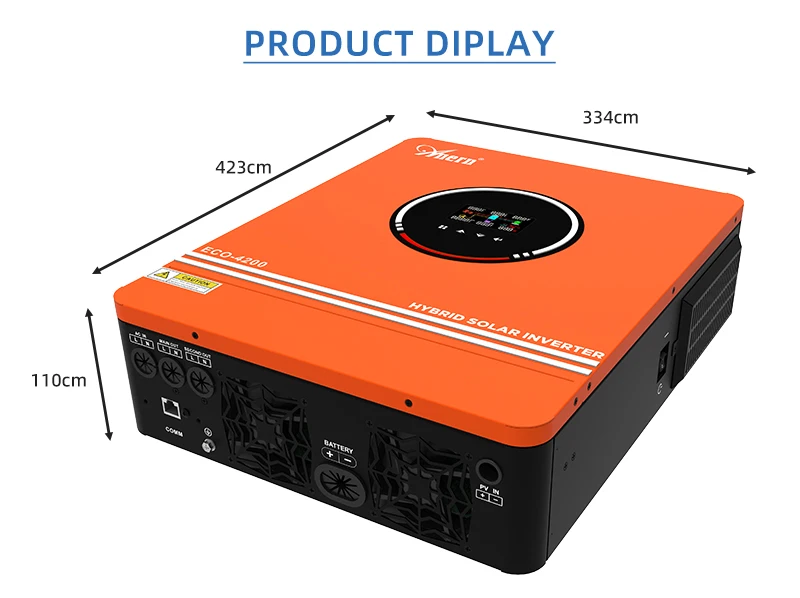 Hybrid Solar Inverter 1KW 3KW 4.2KW 6.2KW 10.2KW Build-in Mppt Controller 500VDC PV Input 230VAC 12V 24V 48V Pure Sine Wave
