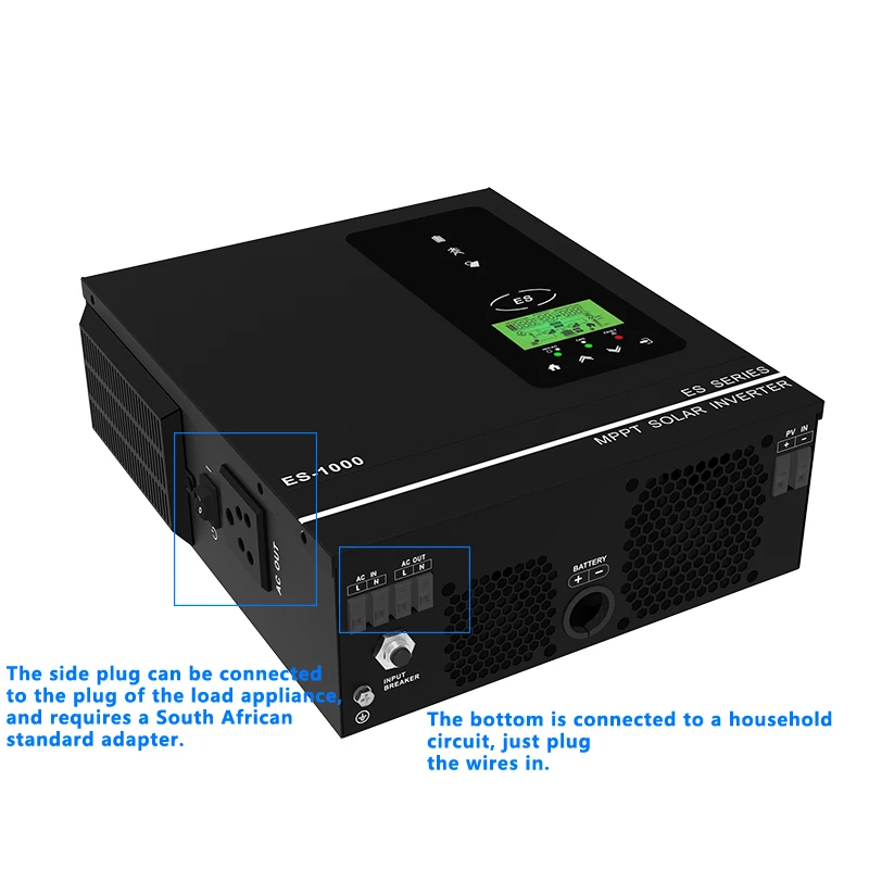 Hybrid Solar Inverter 1KW 3KW 4.2KW 6.2KW 10.2KW Build-in Mppt Controller 500VDC PV Input 230VAC 12V 24V 48V Pure Sine Wave