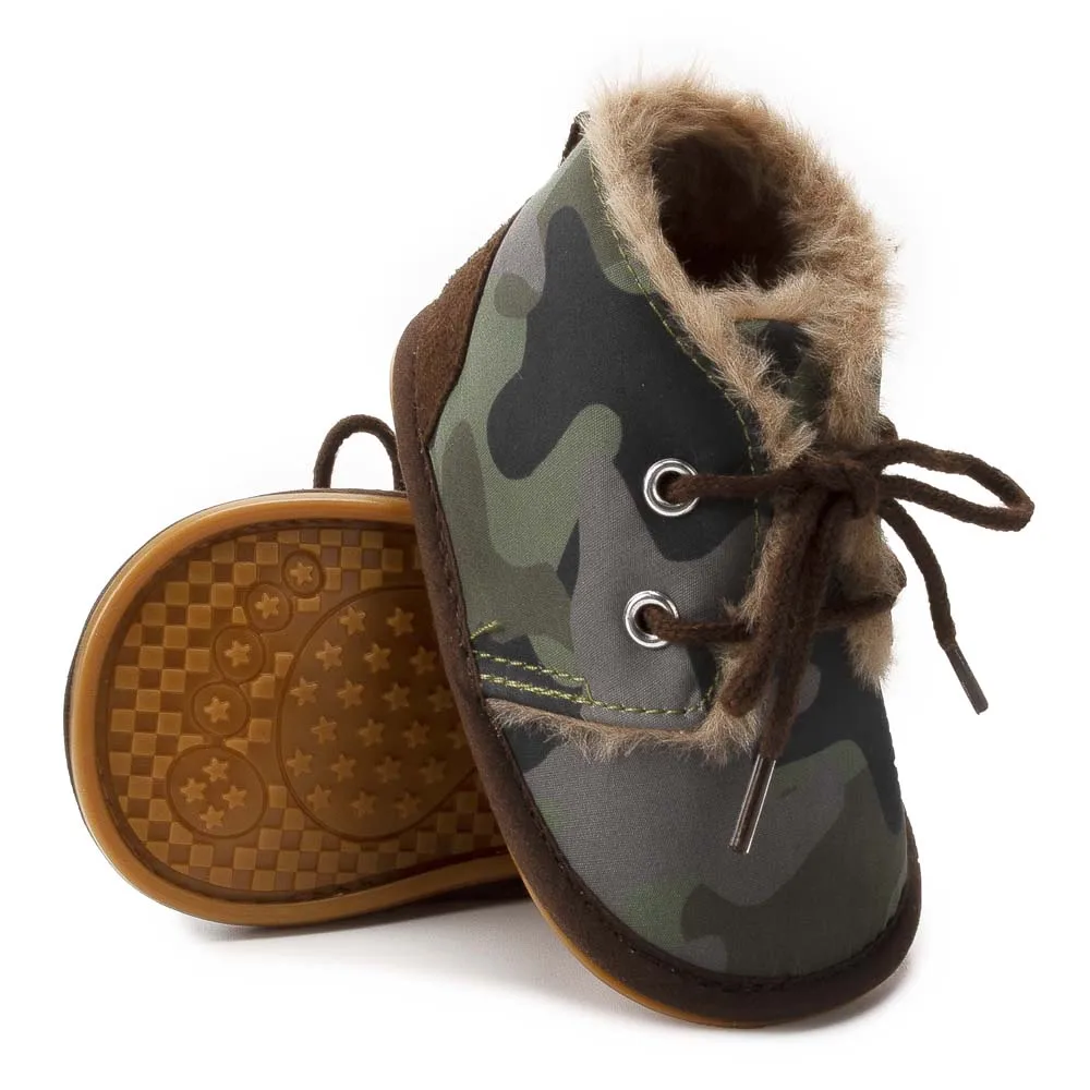 New Snow Baby Booties Shoes Baby Boy Girl Shoes Crib Shoes Winter Warm Cotton Anti-slip Sole Newborn Toddler First Walkers Shoes