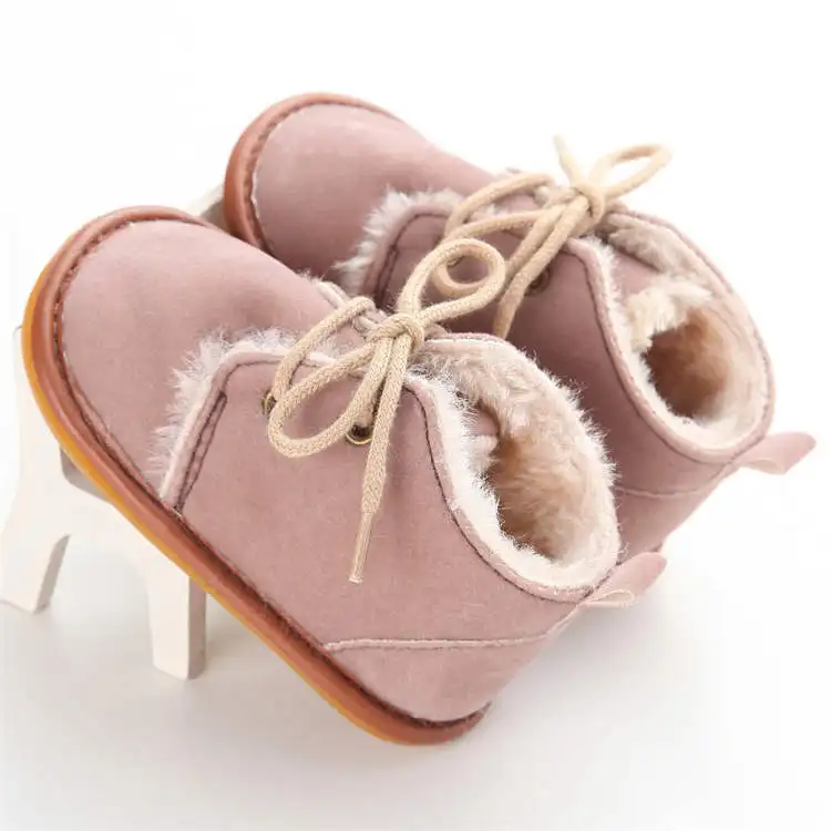 New Snow Baby Booties Shoes Baby Boy Girl Shoes Crib Shoes Winter Warm Cotton Anti-slip Sole Newborn Toddler First Walkers Shoes