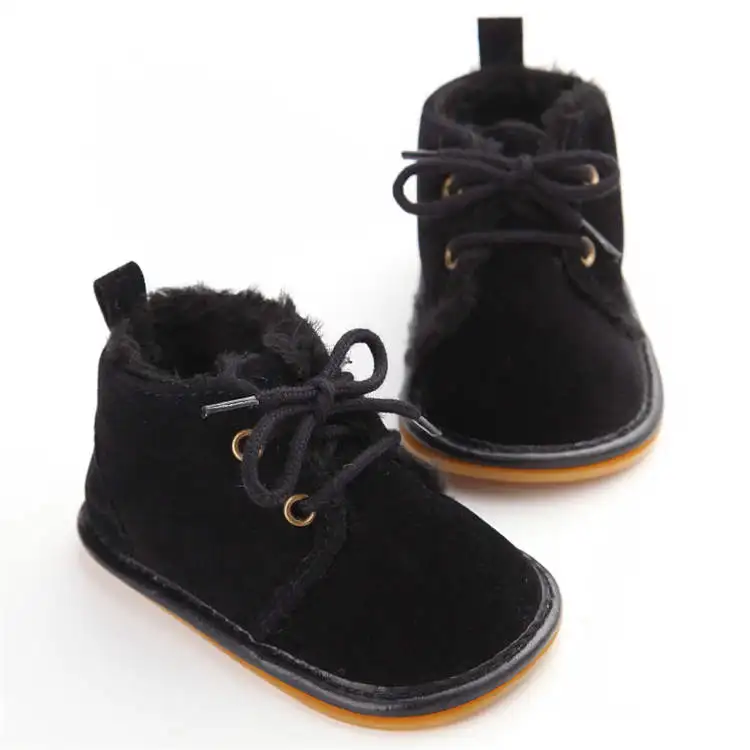 New Snow Baby Booties Shoes Baby Boy Girl Shoes Crib Shoes Winter Warm Cotton Anti-slip Sole Newborn Toddler First Walkers Shoes