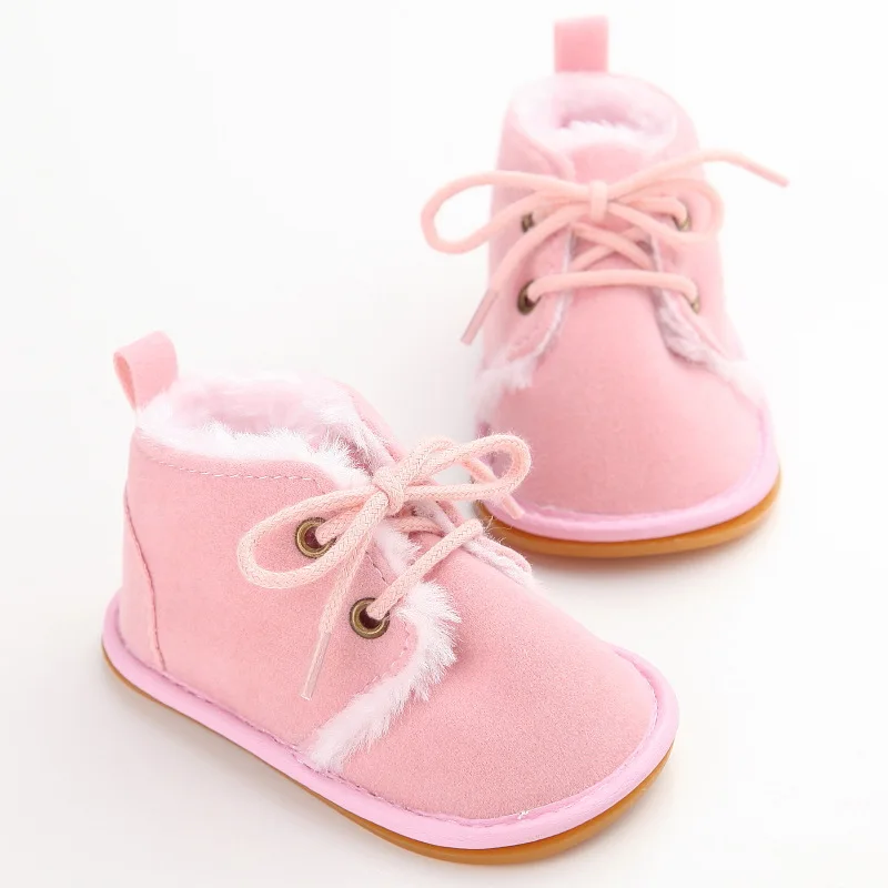 New Snow Baby Booties Shoes Baby Boy Girl Shoes Crib Shoes Winter Warm Cotton Anti-slip Sole Newborn Toddler First Walkers Shoes