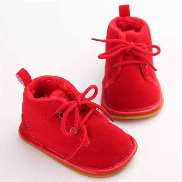 New Snow Baby Booties Shoes Baby Boy Girl Shoes Crib Shoes Winter Warm Cotton Anti-slip Sole Newborn Toddler First Walkers Shoes