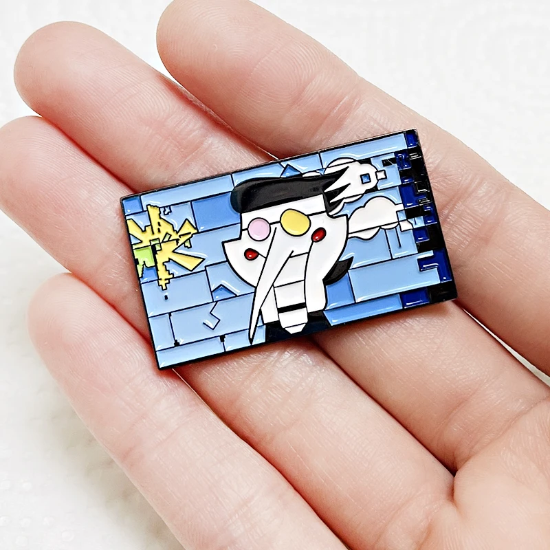 Deltarunes Spamton Game villain Cartoon Figure Enamel Pin Brooches Accessories Gifts Collectibles