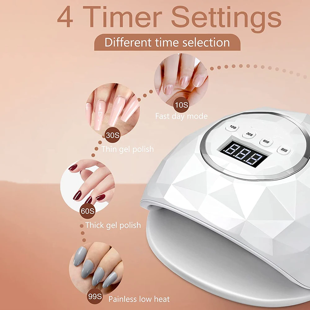 UV LED Lamp For Nails Drying Manicure Lamp With Memory Function LCD Display Professional LED Nail Lamp For Nail Art Salon Tools