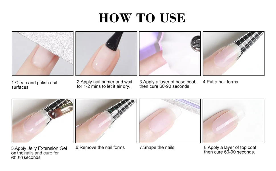 CANNI Cream Extension Gel Venalisa Jelly Gel Milky White UV Construction Gel Soak Off Self Leveling Builder Nail Gel Polish