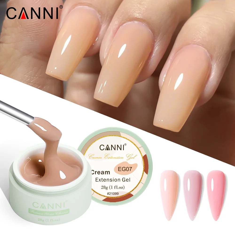 CANNI Cream Extension Gel Venalisa Jelly Gel Milky White UV Construction Gel Soak Off Self Leveling Builder Nail Gel Polish
