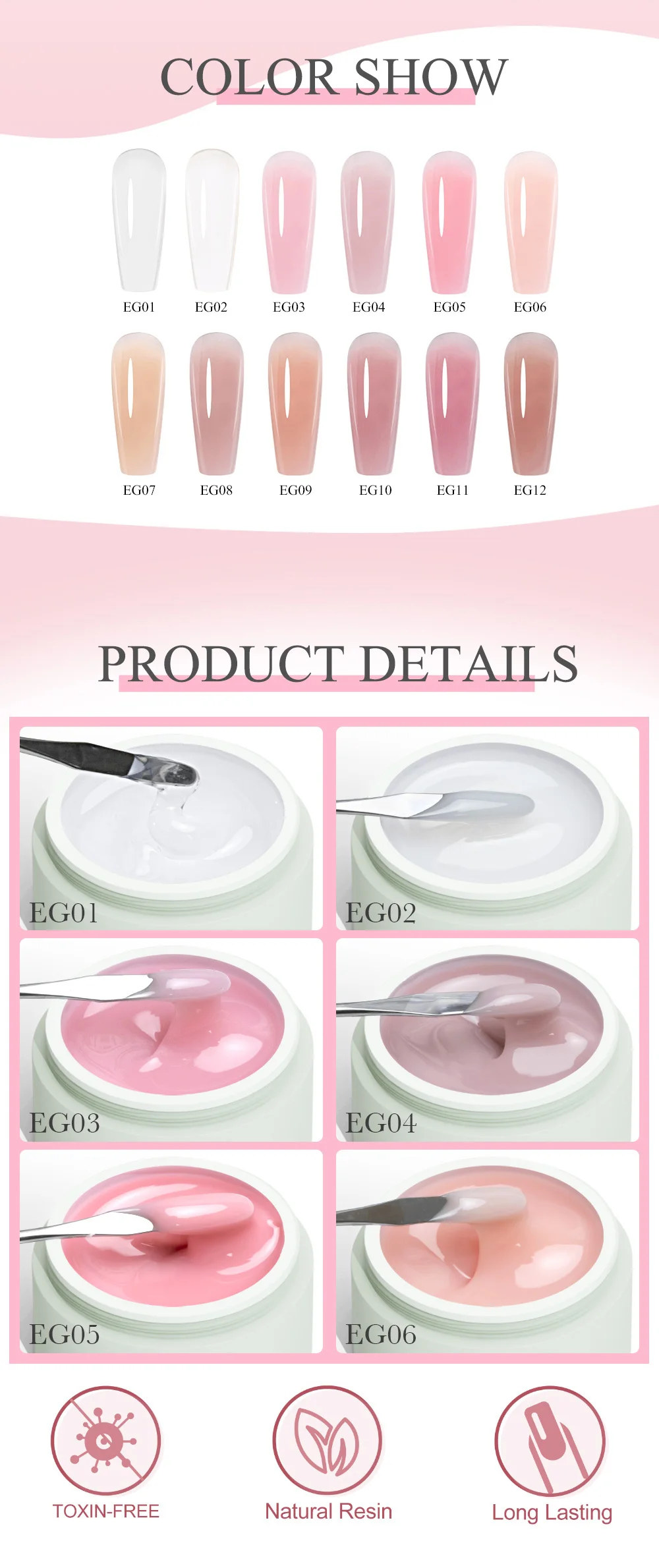 CANNI Cream Extension Gel Venalisa Jelly Gel Milky White UV Construction Gel Soak Off Self Leveling Builder Nail Gel Polish