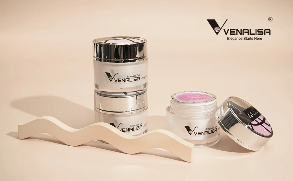 CANNI Cream Extension Gel Venalisa Jelly Gel Milky White UV Construction Gel Soak Off Self Leveling Builder Nail Gel Polish