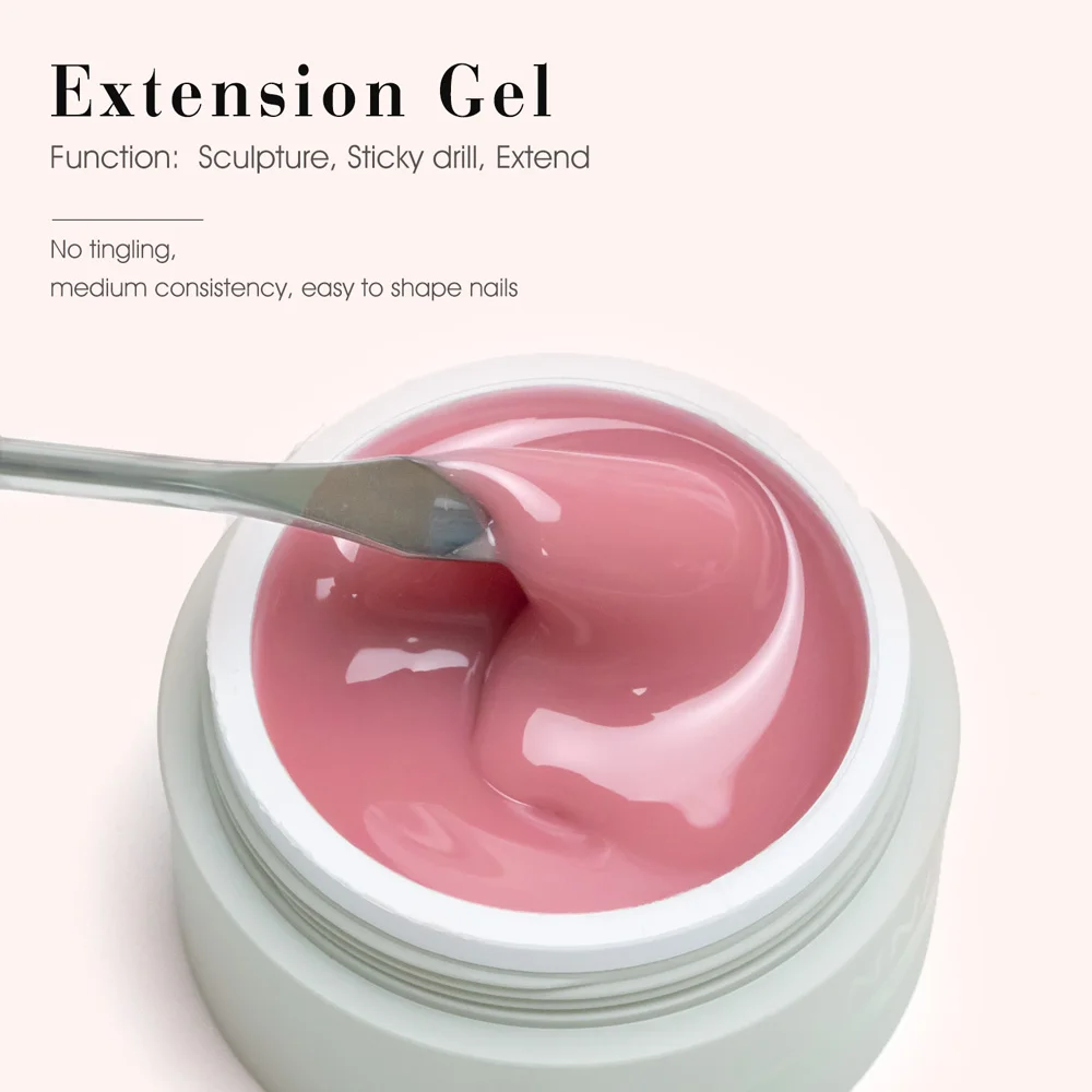 CANNI Cream Extension Gel Venalisa Jelly Gel Milky White UV Construction Gel Soak Off Self Leveling Builder Nail Gel Polish