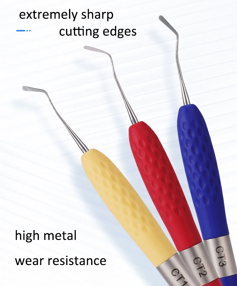 Dental Resin Spatulas Resin Filler Aesthetic Restoration Kit Silicone Handle For LM Resin Knife Plastic Dresser Dentistry Tool