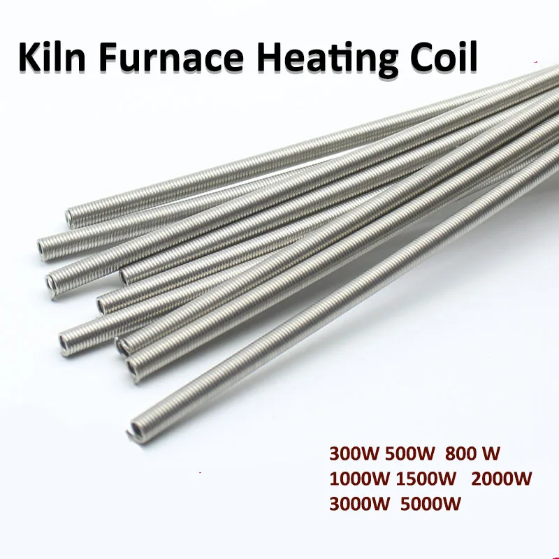 220V Kiln Furnace Heating Element Coil Heater Wire 300W/500W/800W/1000W/1500W/2000W/3000W/4000W/5000W Resistance Coil Wire Leads