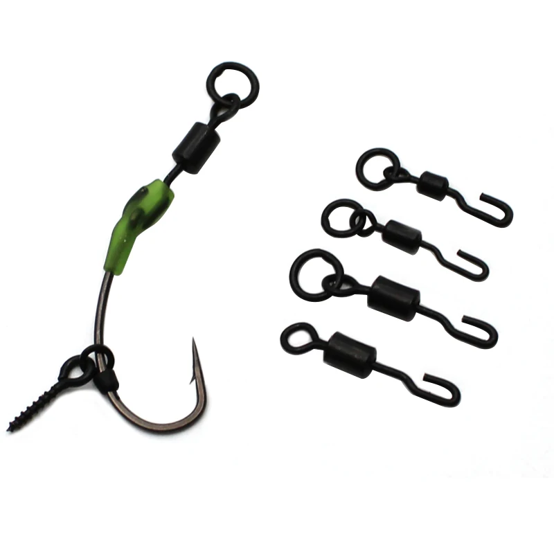 Spinner Swivel for Ronnie Rig Carp Fishing Accessories for Carp Rig Micro Hook Swivel Hook Sleeve Tackle Quick Change Swivel