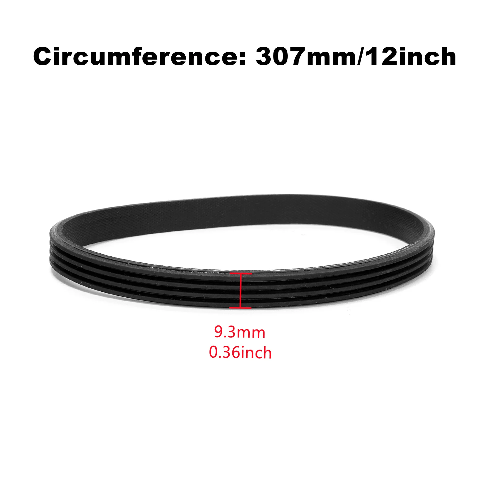 2Pcs/Lot 4PJ307 Rubber Drive Belt Replacement Belt Compatible With Stanley Bostitch & Husky Air Compressors (AB-9075047)