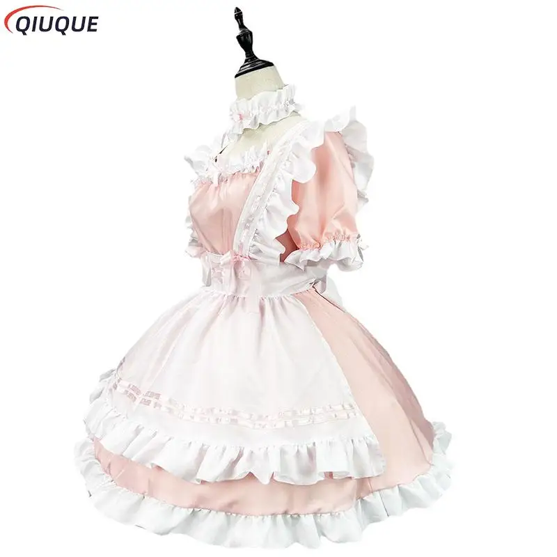 S-5XL Japanese Maid Outfit Lovely Girl Lolita Dress Cosplay Costume Sweet Cute Cat Cafe Harajuku Kawaii Uniform Plus Size