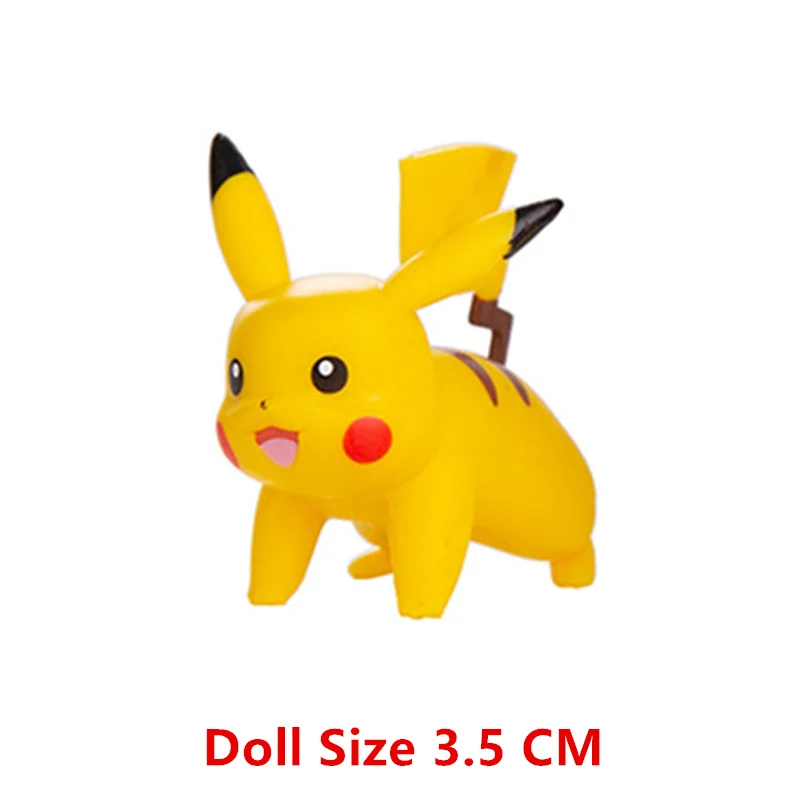 3-7 Cm PokemonCartoons Anime Figure Pikachu Mew Snorlax Charmander Cosplay Collection Pet Pocket Monster Action Model Toy Gifts