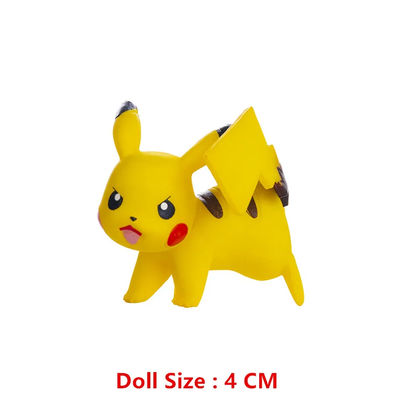 3-7 Cm PokemonCartoons Anime Figure Pikachu Mew Snorlax Charmander Cosplay Collection Pet Pocket Monster Action Model Toy Gifts