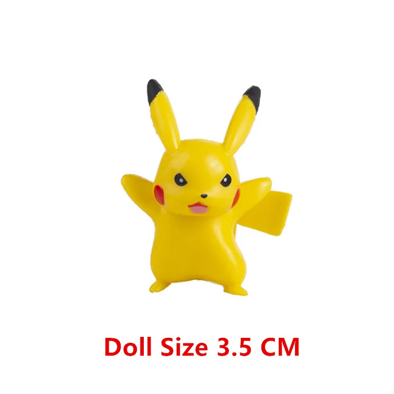 3-7 Cm PokemonCartoons Anime Figure Pikachu Mew Snorlax Charmander Cosplay Collection Pet Pocket Monster Action Model Toy Gifts