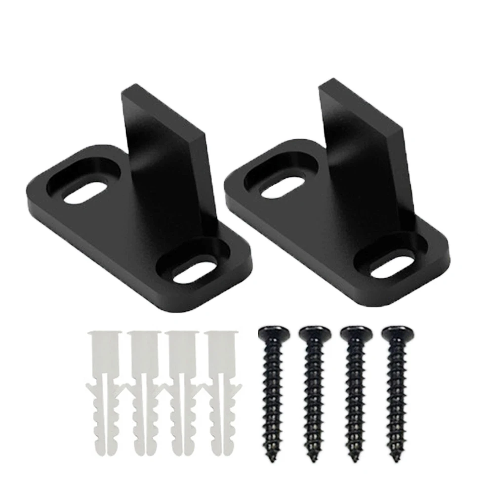 2pcs Sliding Barn Door Floor Guides Closet Door Guides Hardware Plastic Floor Wall Mounted Bottom Track Guide for Sliding Doors