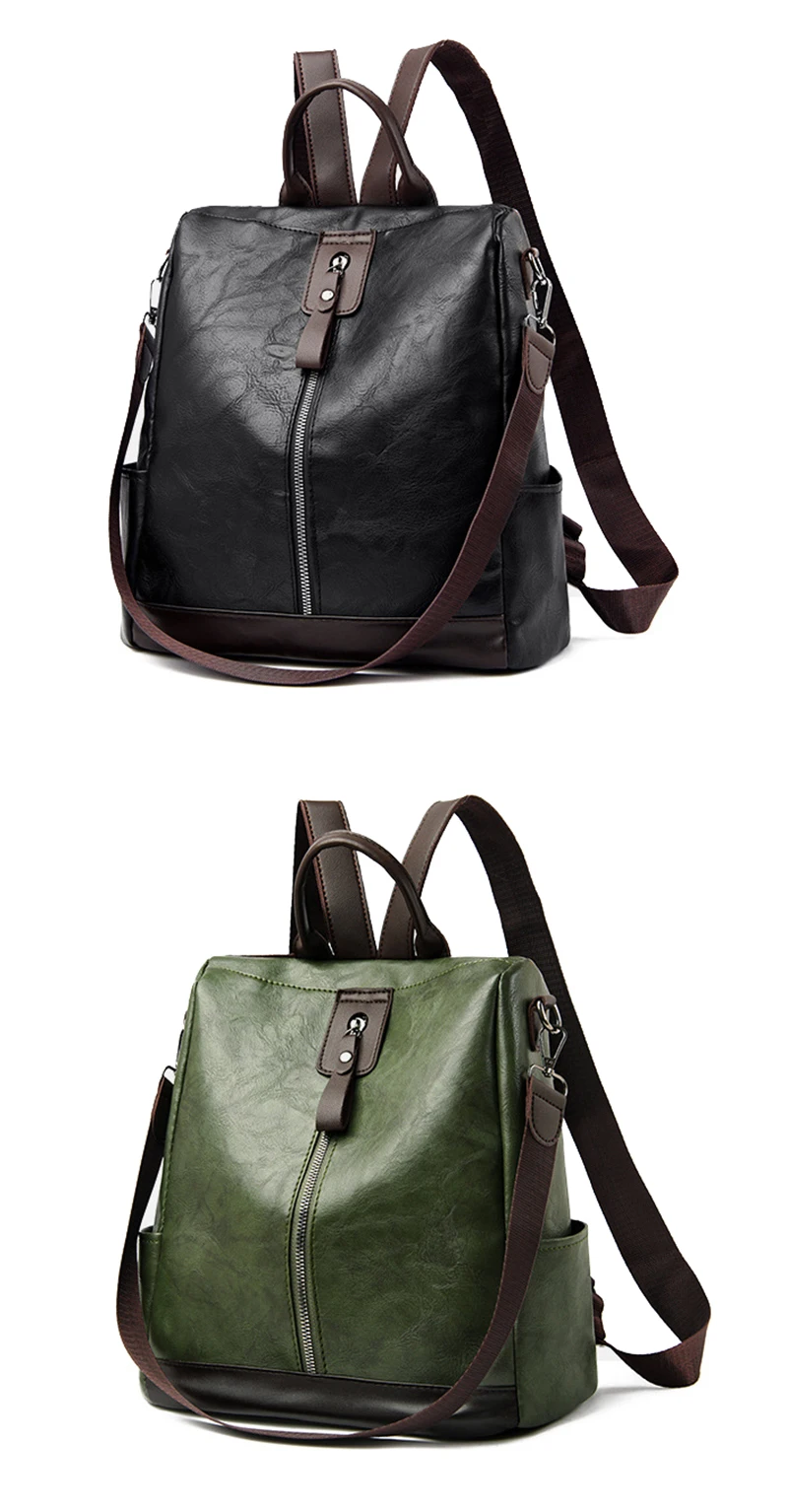 Fashion Anti-theft Women Backpacks Famous Brand High Quality PU Leather Travel Backpack Ladies Large Capacity Shoulder Handbags