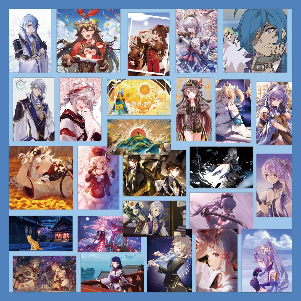 50/100pcs Cute Game Genshin Impact Stickers Cartoon Decals DIY Laptop Phone Case Car Waterproof Cool Anime Kids Sticker Toys