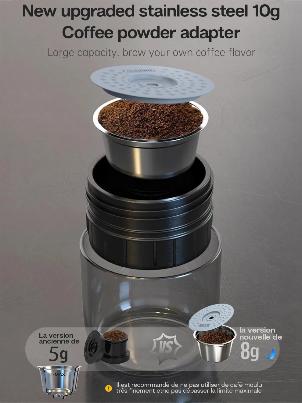 HiBREW Portable Coffee Machine for Car & Home,DC12V Expresso Coffee Maker Fit Nexpresso Dolce Pod Capsule Coffee Powder H4A NEW