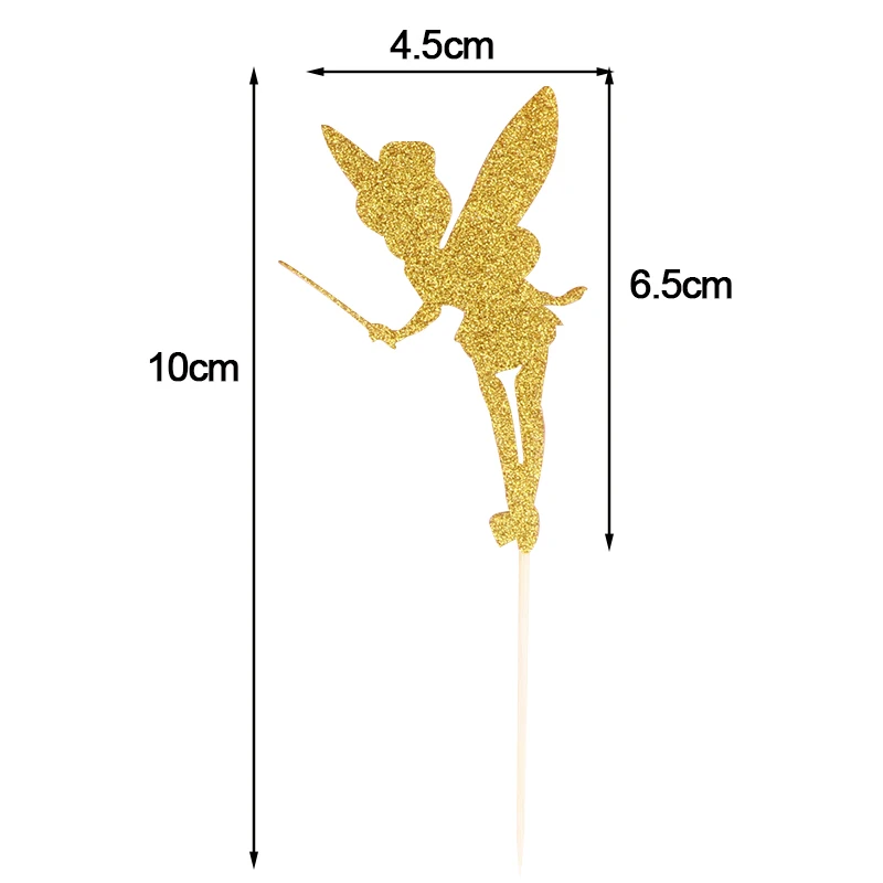10/20Pcs Glitter Fairy Cupcake Toppers Angel Fairy Cake Topper Kids Baby Shower Birthday Party Favors Wedding Cake Decorations