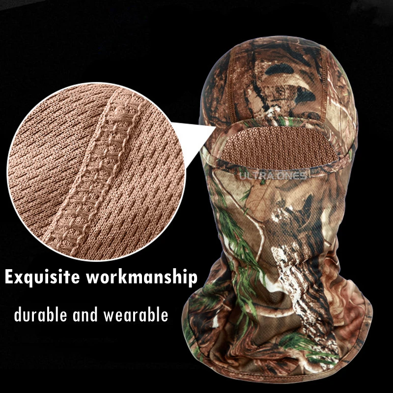 Tactical Camouflage Balaclava Full Face Mask Outdoor Hunting Bicycle Cycling Bandana Neck Gaiter Combat Airsoft Cap