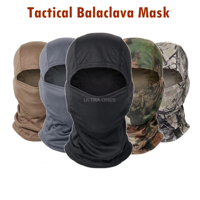 Tactical Camouflage Balaclava Full Face Mask Outdoor Hunting Bicycle Cycling Bandana Neck Gaiter Combat Airsoft Cap