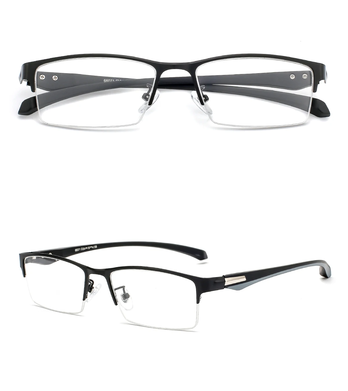 New Sun Photochromic Myopia Eyeglasses Optical Men student Finished Myopia Eyewear prescription Glasses Frame Half Rim -1.0 -4.0
