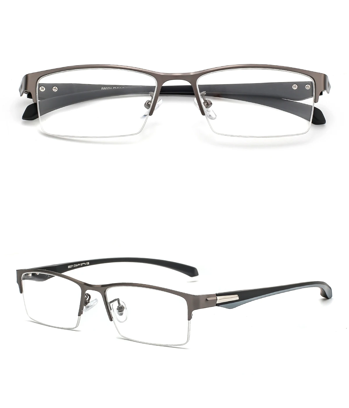 New Sun Photochromic Myopia Eyeglasses Optical Men student Finished Myopia Eyewear prescription Glasses Frame Half Rim -1.0 -4.0